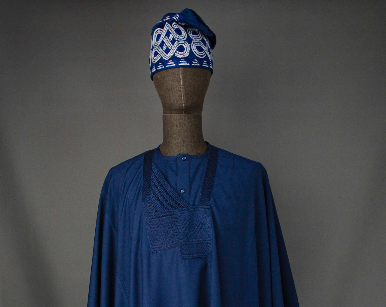 Navy Blue Takwa Bay Jakan Nigerian Agbada