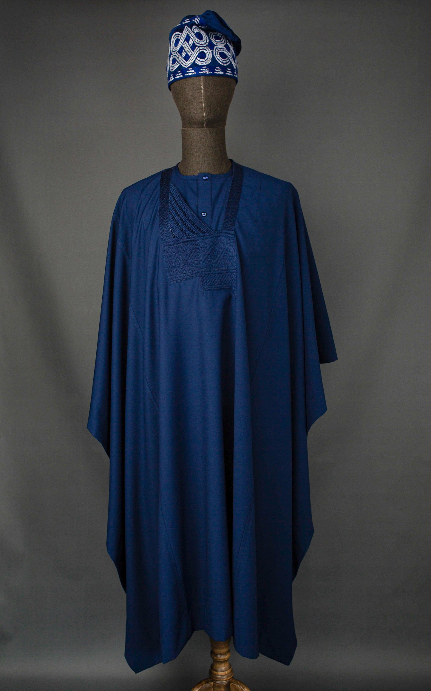 Navy Blue Takwa Bay Jakan Nigerian Agbada