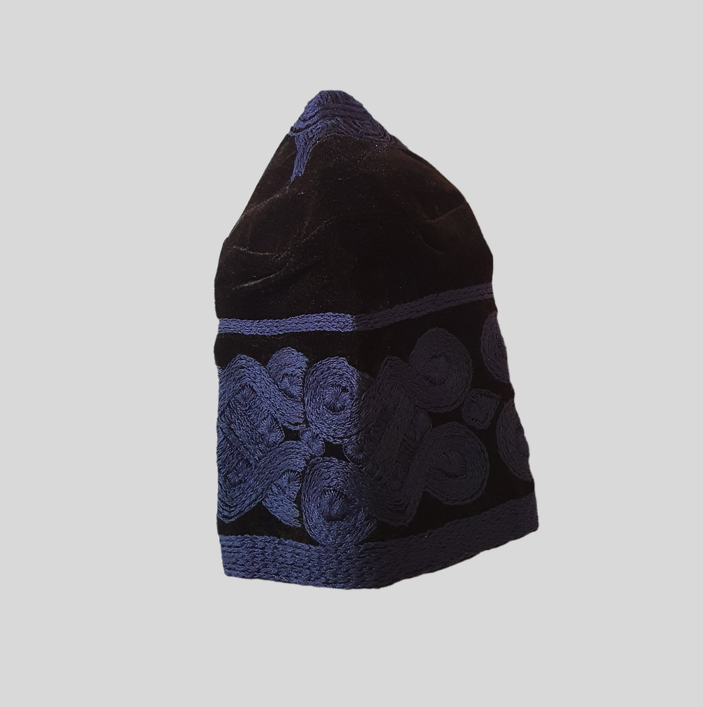 Handwoven Nigerian Velvet traditional Owambe mens cap