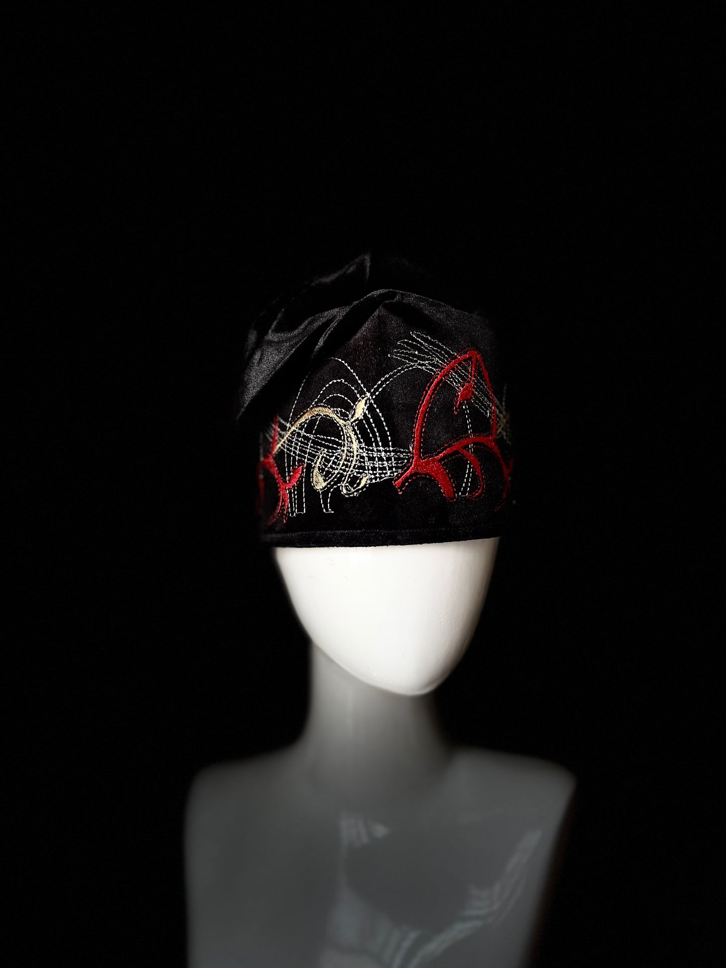 IJOYA Orí Adé black velvet traditional yoruba cap